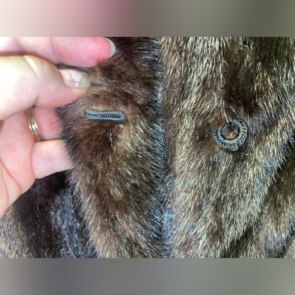 SALE big HIT BUYVtg mahogany brown full length mink coat  black lining w shaw - Picture 8 of 16